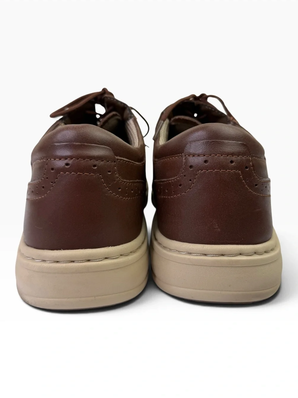 OrthoFeet Moreno Mens Wingtip Oxford Dress Shoes Brown Leather Size 11 Wide 2E